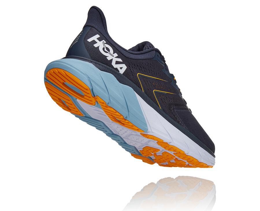Hoka One One Mens Walking Shoes - Arahi 5 - Navy - WXGQ51479